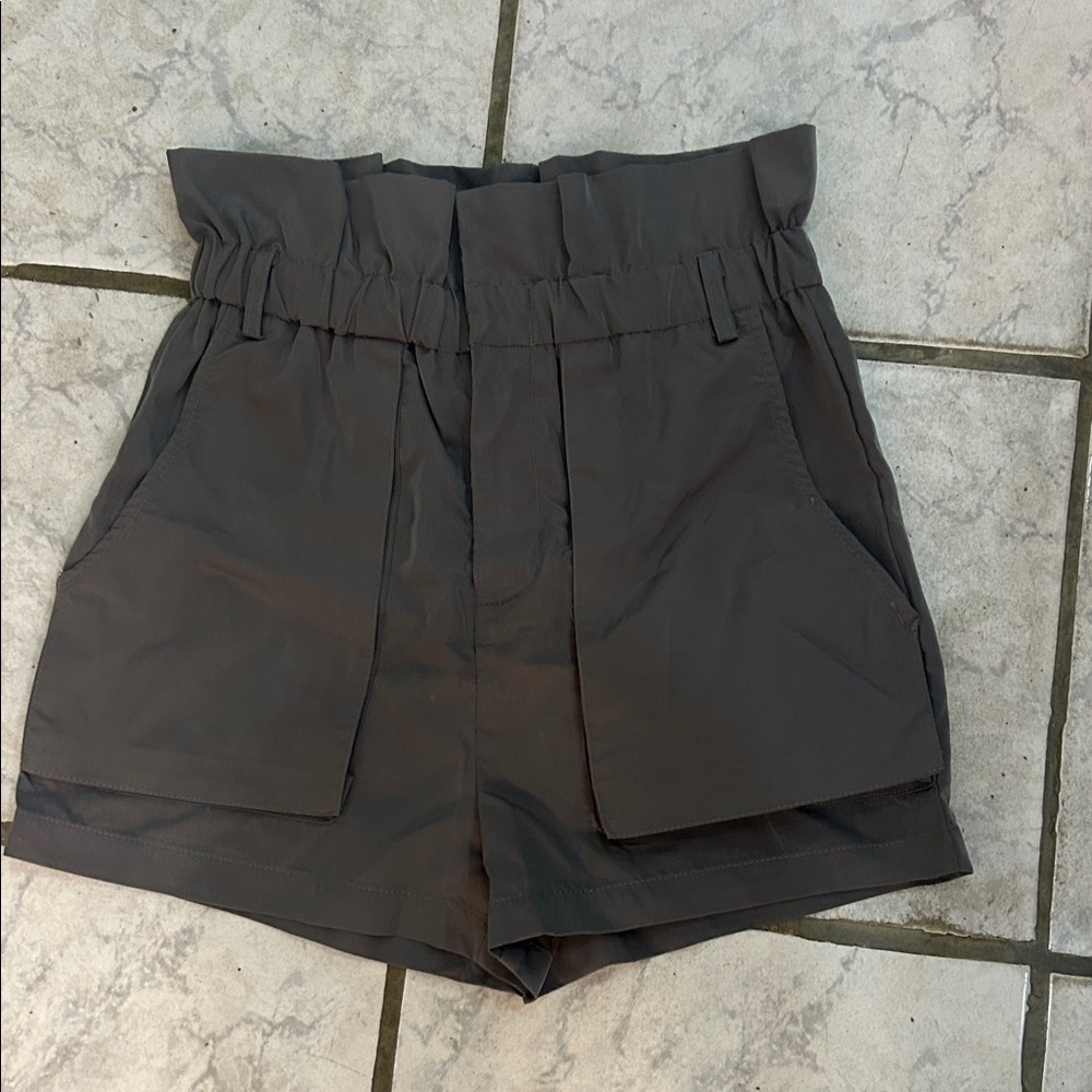 Women's Gray High-Waisted Shorts